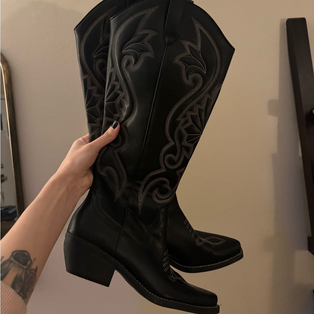 Rollda Knee High Cowgirl Boots